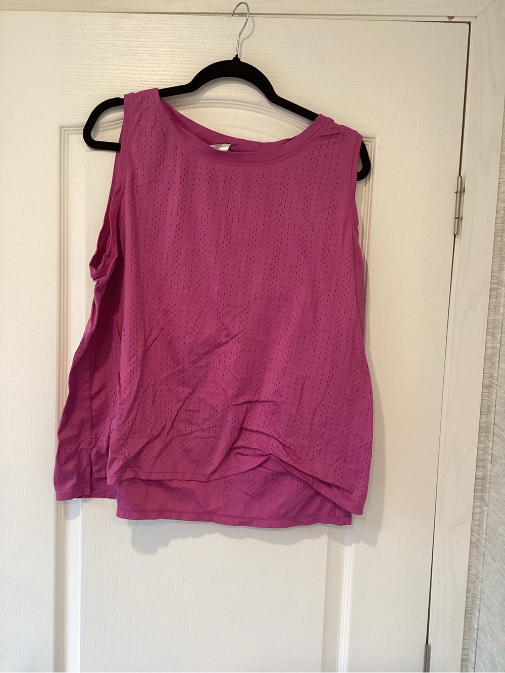 Members Mark Women's Magenta Perforated Sleeveless Tank Top 2XL EUC
